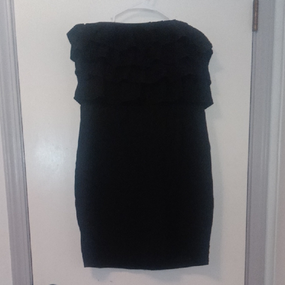 Elegant Black Ruffled Dress